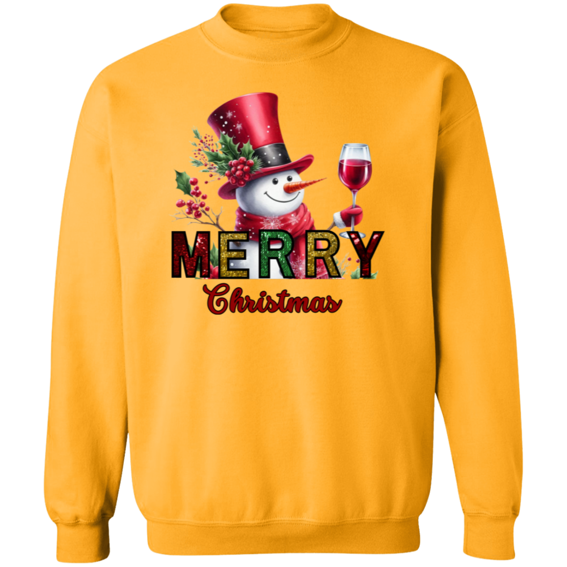 Wine Lovers Christmas Crewneck Pullover Sweatshirt