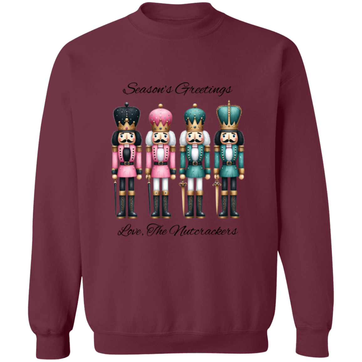 Season's Greetings Nutcracker Crewneck Pullover Sweatshirt