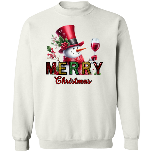 Wine Lovers Christmas Crewneck Pullover Sweatshirt