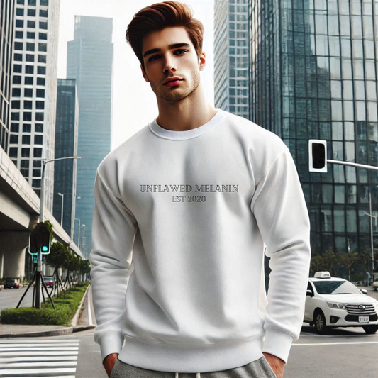 Unflawed Melanin Signature Crewneck Pullover Sweatshirt